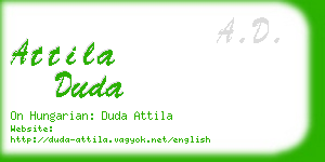 attila duda business card